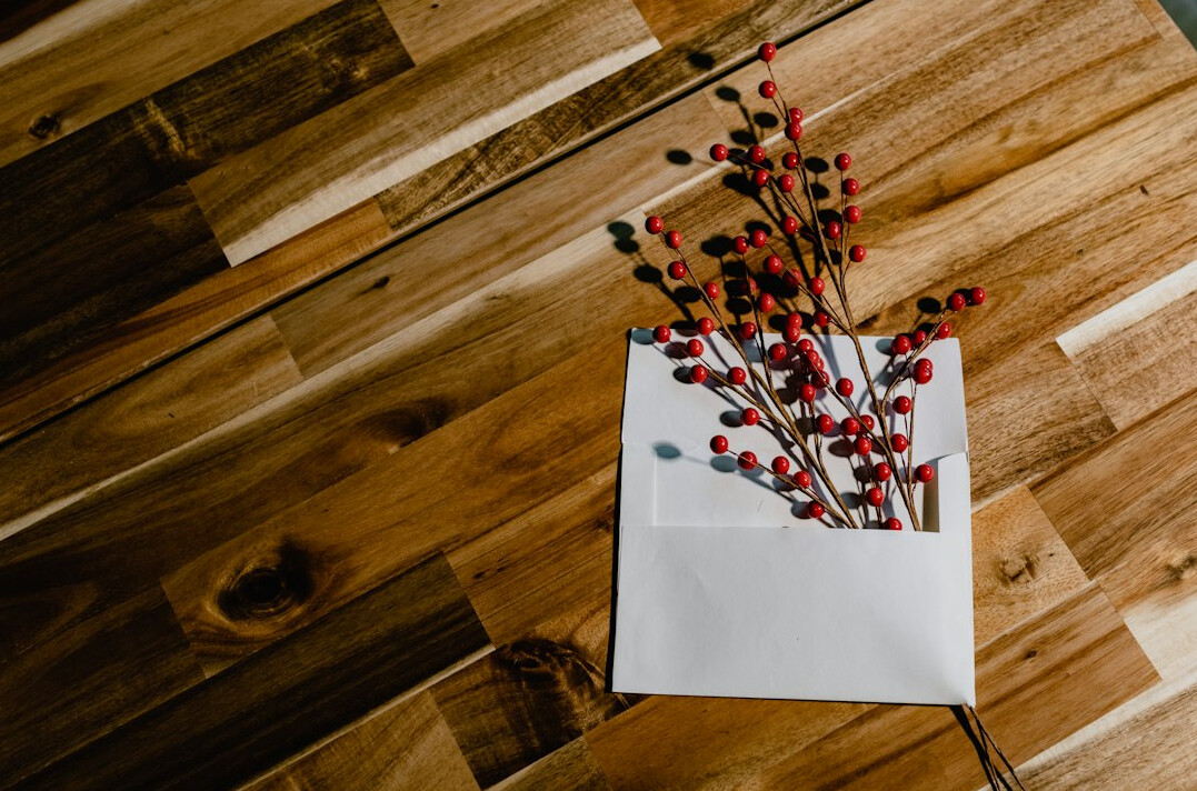 mysterious envelope on table
